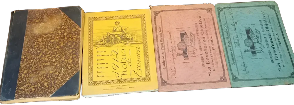 Antiguos Cuadernos Manuscritos Recetas De Cocina Coral Claro
