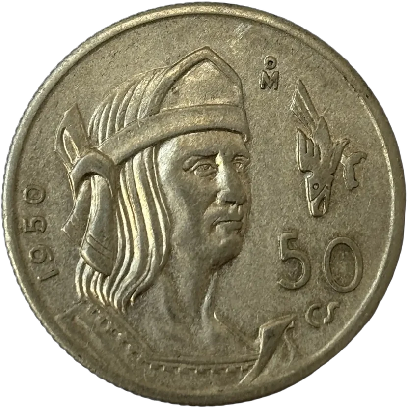 Antiguas Monedas 50 Y 25 Centavos 1950 0.300 Plata