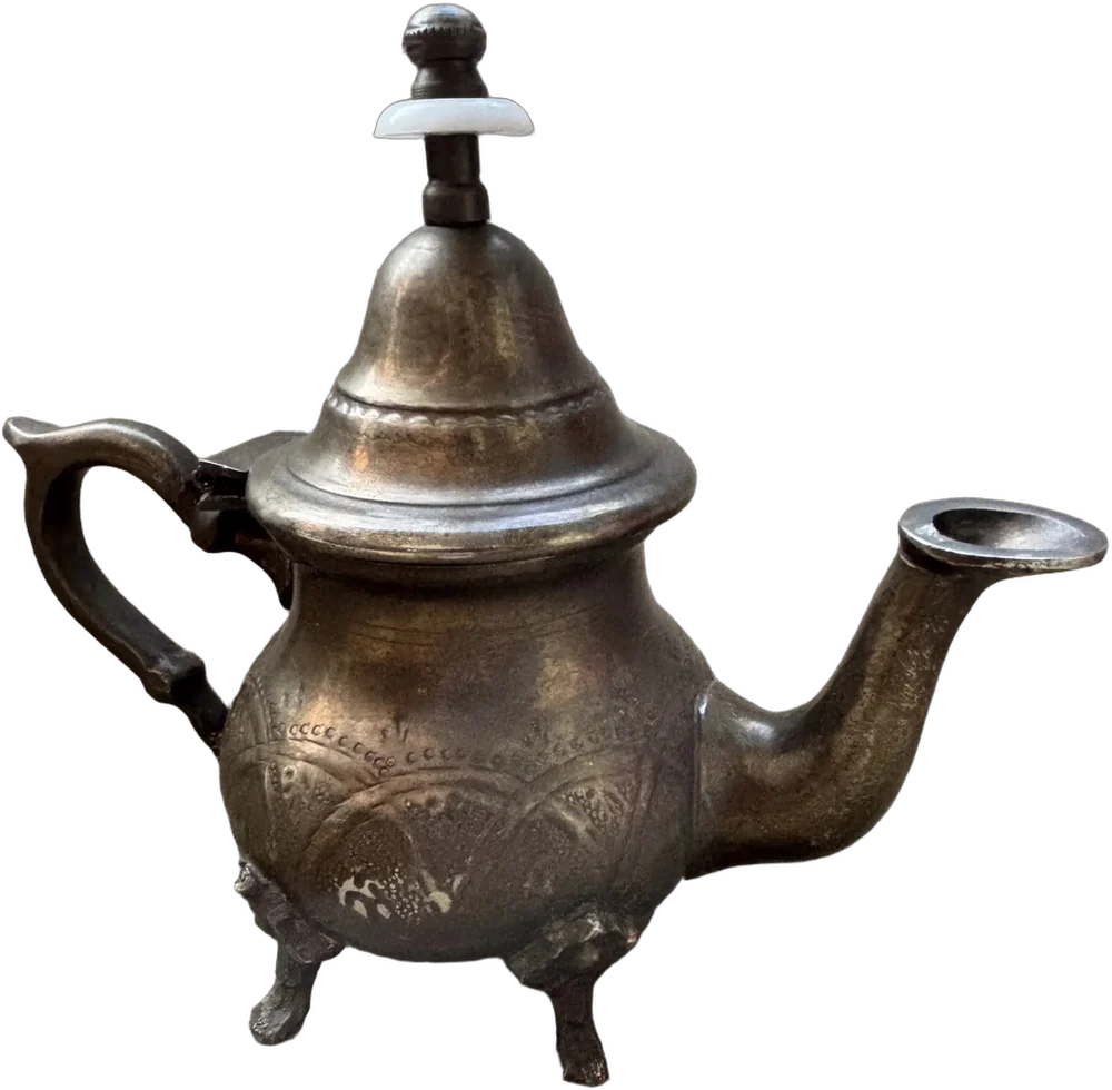Tradicional Tetera Marroquí Berrad Dorado Oscuro