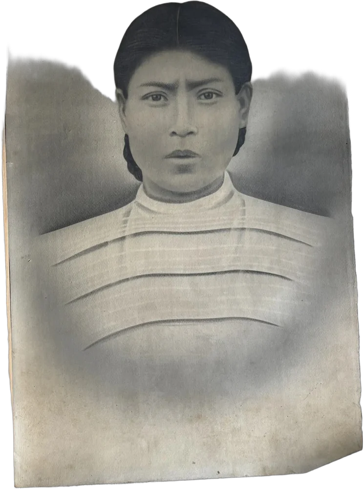 Retrato Antiguo De Mujer Indígena Ampliación Retocada A Man0 — imagen 1