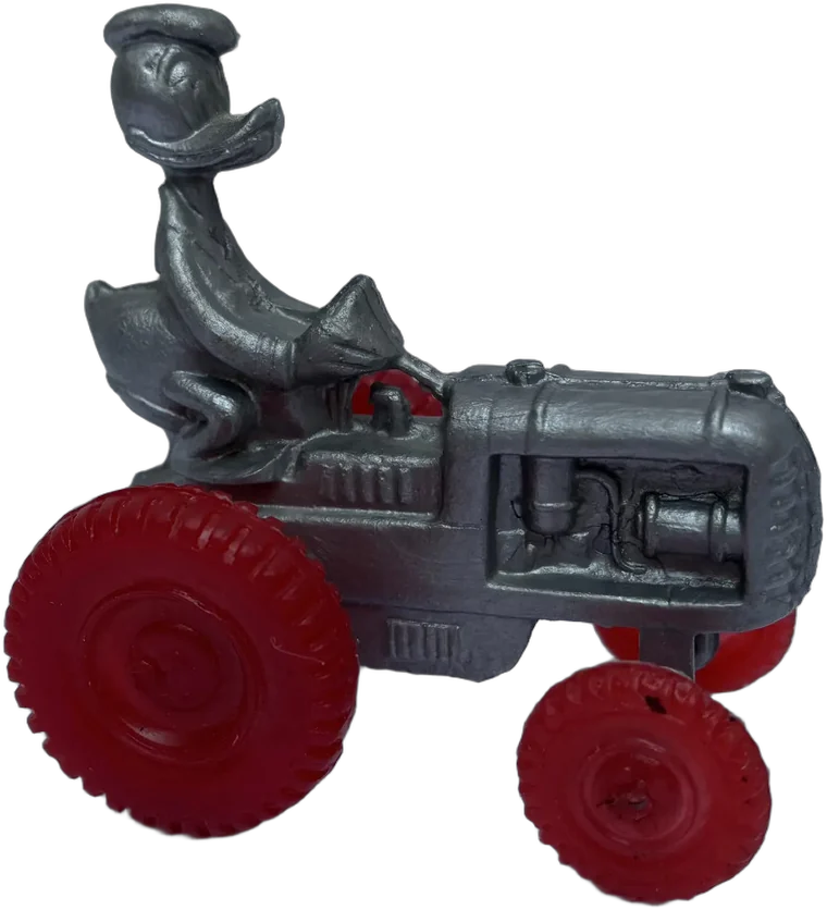 Vintage Tractor Pato Donald Plástico Coleccionable
