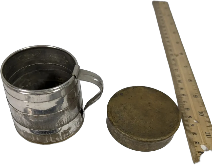 Antiguo Vaso Plegable Marca Hero Metal Vintage Colección