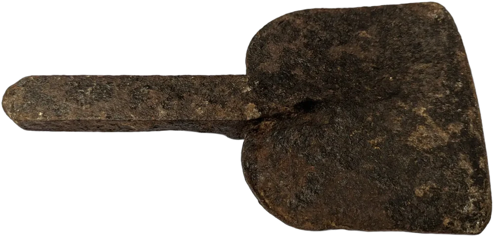 Antigua Cabeza De Azadón O Pala Hierro Forjado Rústica — imagen 1