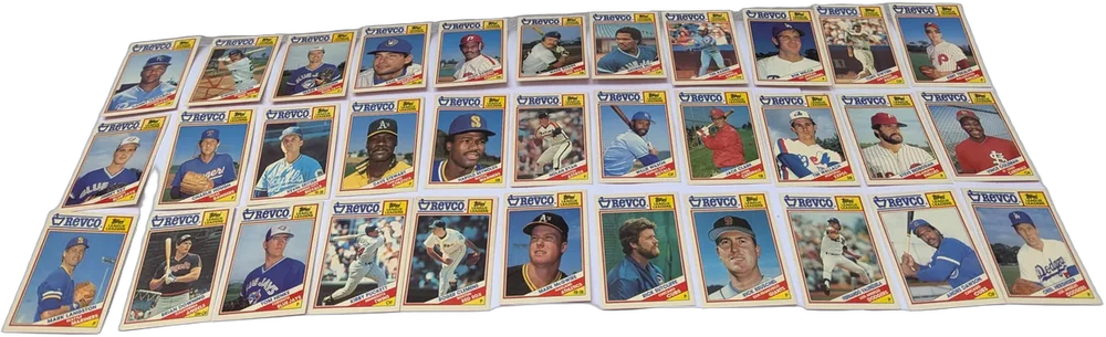 Vintage Lote 33 Tarjetas Béisbol Mlb Topps Revco 1980s