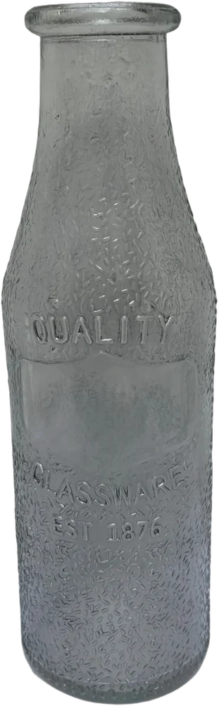 Antigua Botella De Leche Quality Glassware Decorada