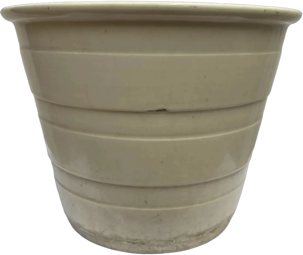 Vintage Maceta Cerámica Marca Ánfora Crema Vintage Retro