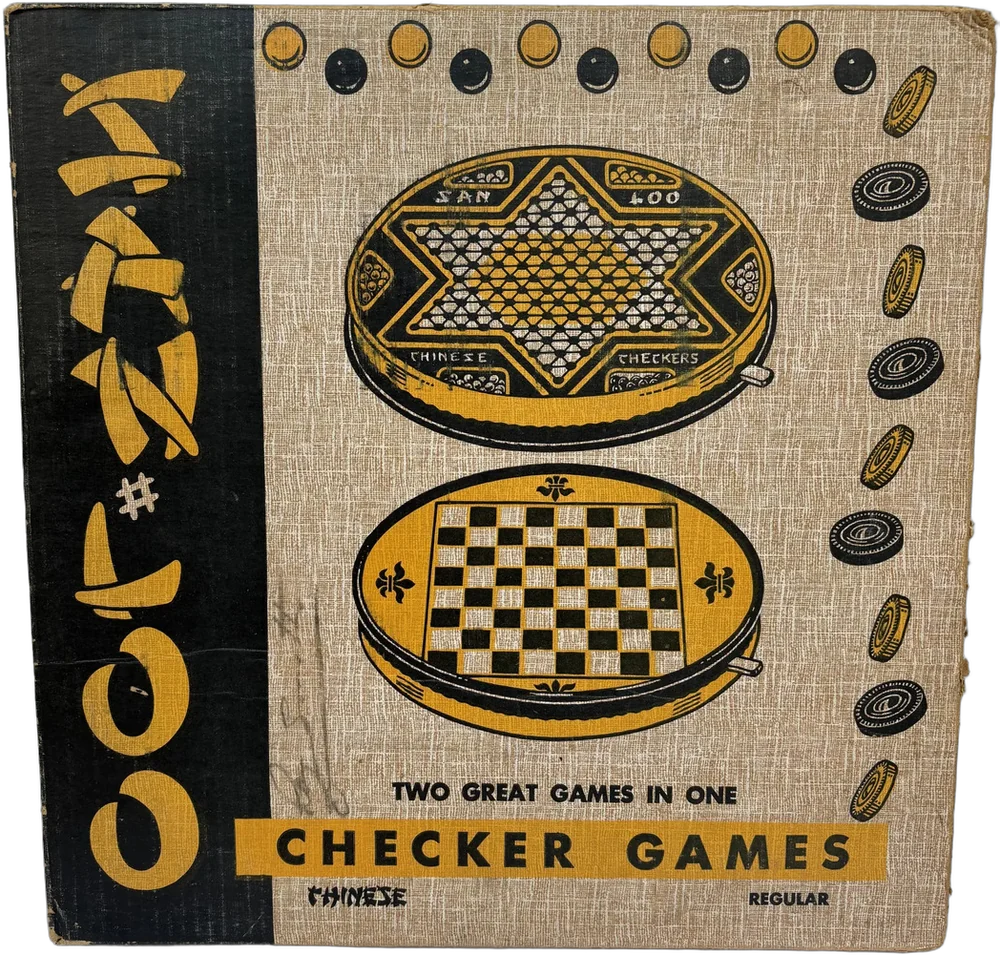 Vintage Juego Damas Chinas E Inglesas San Loo 1953