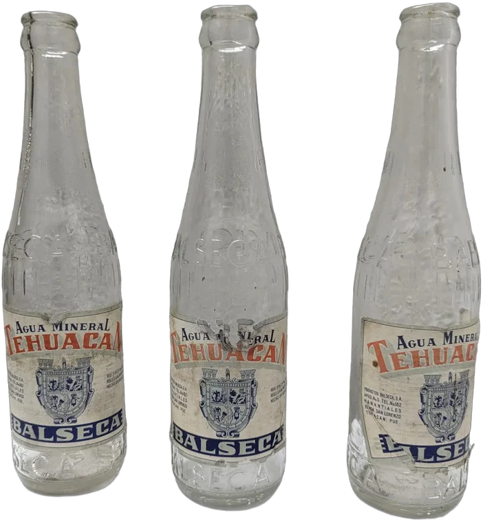 Antiguas Botellas De Agua Mineral Tehuacán Balseca Balseca