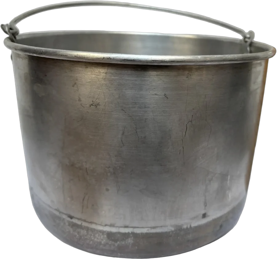Vintage Olla De Aluminio, Diferentes Usos, Coleccionable Plateado