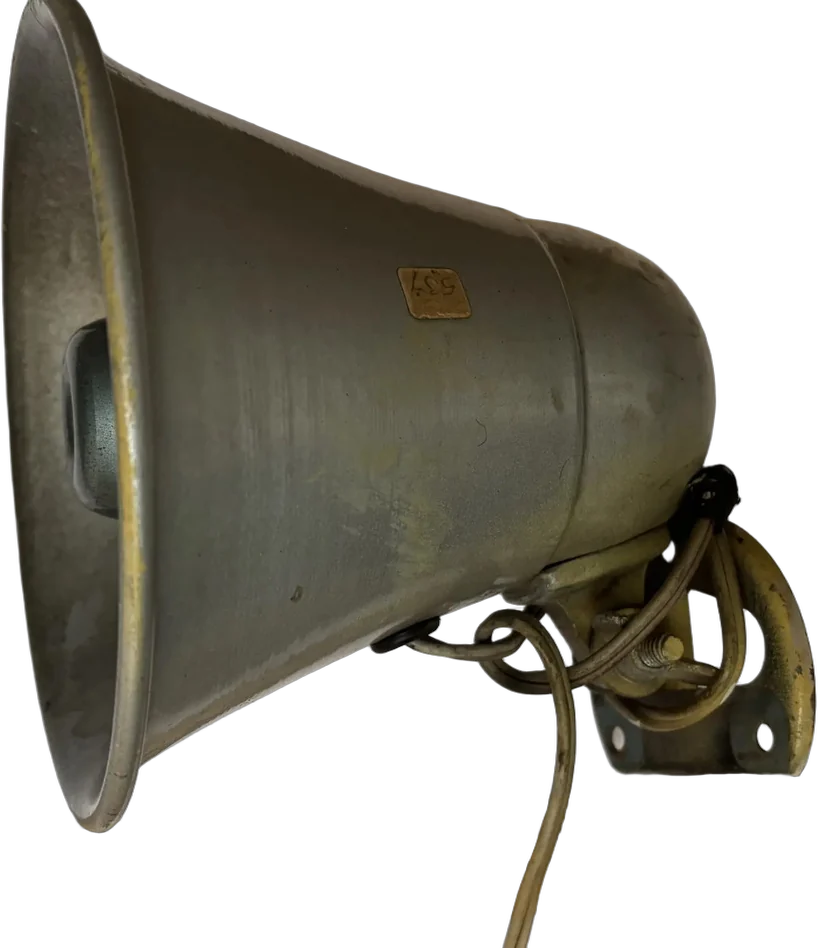 Vintage Pequeño Altavoz De Bocina Radson Para Probar Gris