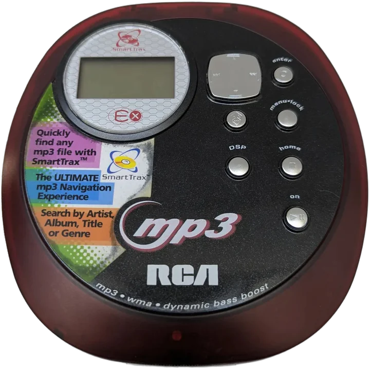 Vintage Reproductor Cd Mp3 Rca Rp-2485 Smarttrax Plateado