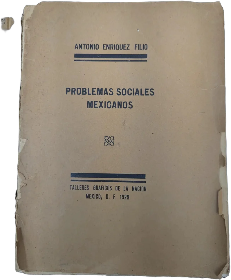 Antiguo Libro Problemas Sociales Mexicanos 1929 — imagen 1