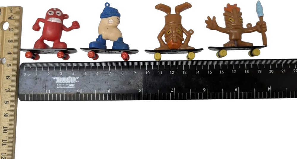 Vintage Tech Deck Dudes Lote De 4 Figuras Skaters Originales Azul