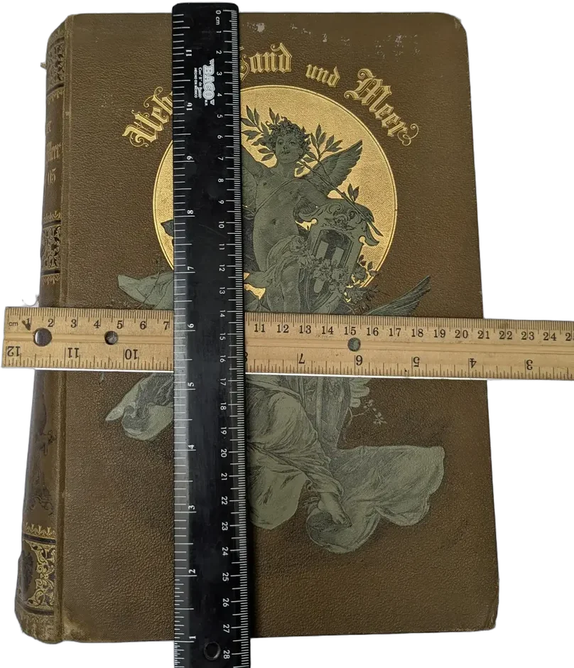 Antiguo Libro Uber Land Und Meer 1904 Ilustrado Alemania — imagen 1