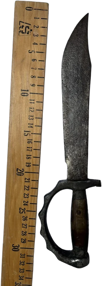 Antiguo Cuchillo Artesanal Oaxaca Empuñadura Distintiva Marrón Claro