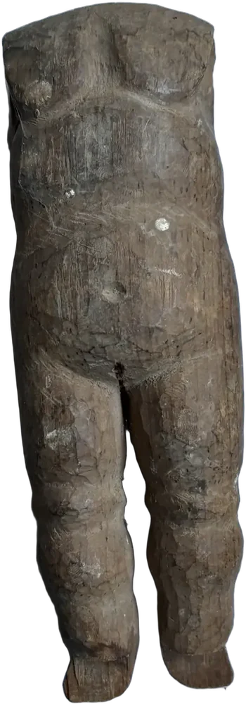 Antigua Estatuilla Cuerpo Religioso O Muñeca Tallada — imagen 1