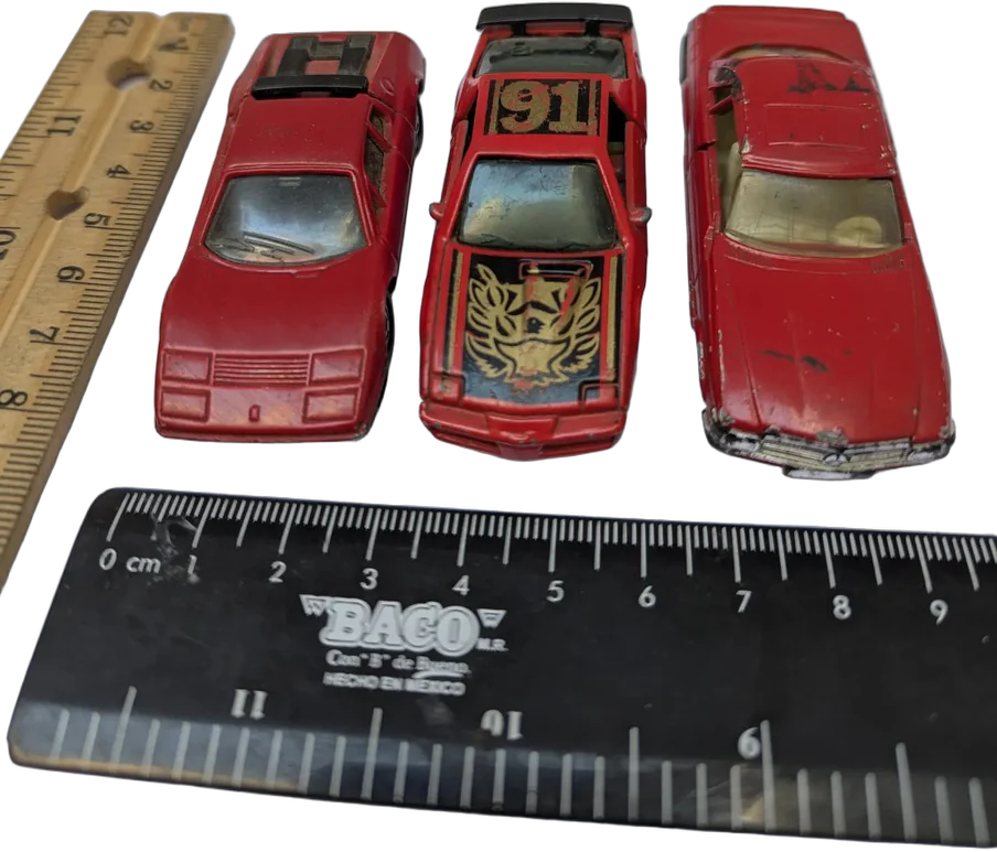 Antiguo Lote De 3 Carritos Escala Tomica, Kidco Y King Star Rojo