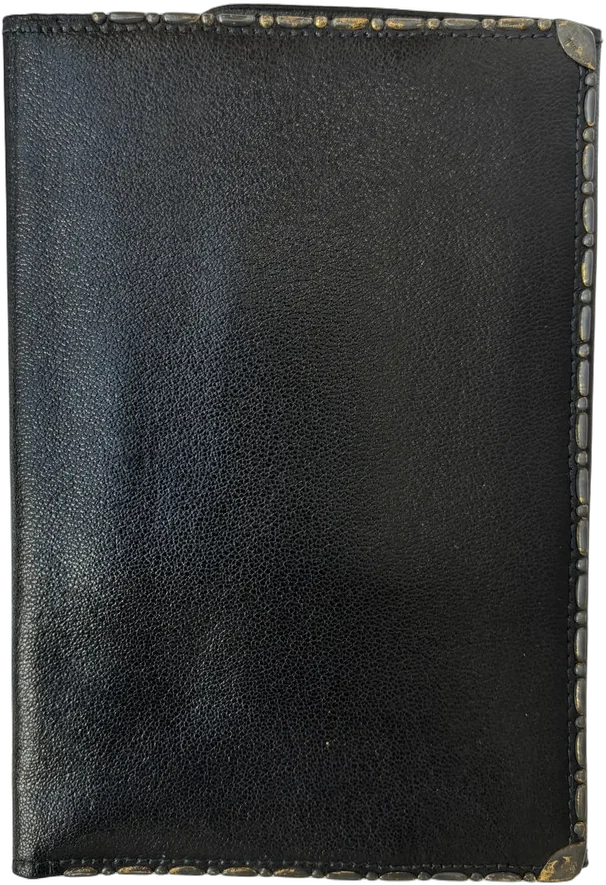 Antigua Cartera De Pie Filo Metálico Negro Liso — imagen 1