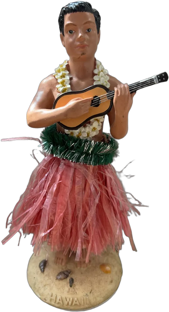 Vintage Figura Bailarín Hawaiano Hula Coleccionable — imagen 1