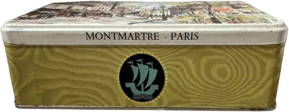 Cajita Coleccionable De Lata Montmartre Paris Biscuit