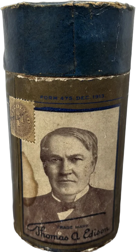 Antigua Cajita Cilindro Edison Usa Coleccionable Edison