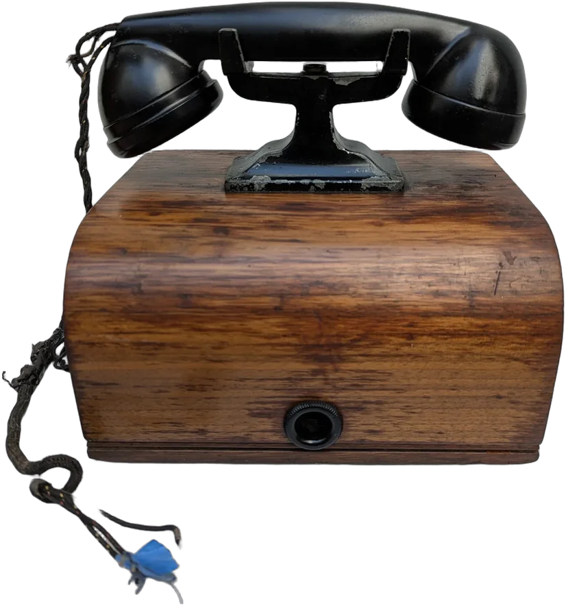 Teléfono Intercomunicador De Madera Y Baquelita Circa 1920 Chocolate