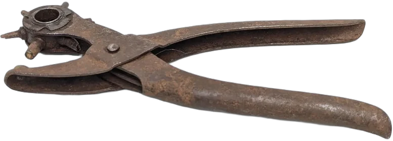 Antigua Pinza Sacabocados Rotativa De Herrería Talabartería — imagen 1