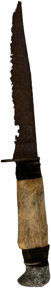 Antiguo Cuchillo, Reliquia Solo Decoración Señales Óxido Crema