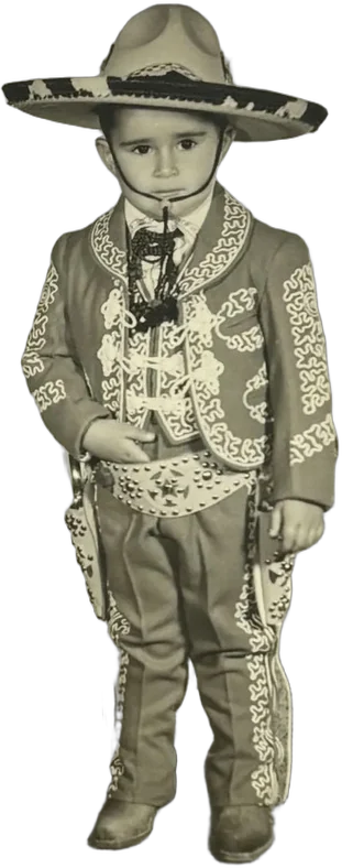 Antigua Fotografía Niño Con Traje De Charro 50s