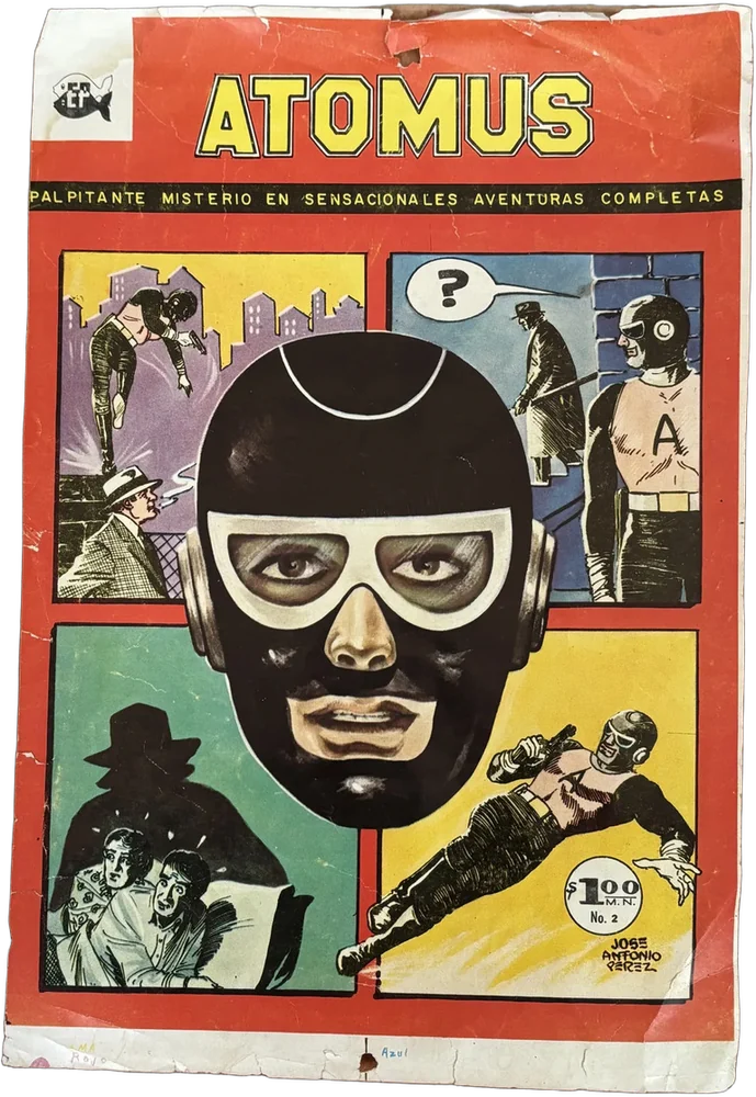 Cartel Prueba Portada Atomus Cómic Mexicano