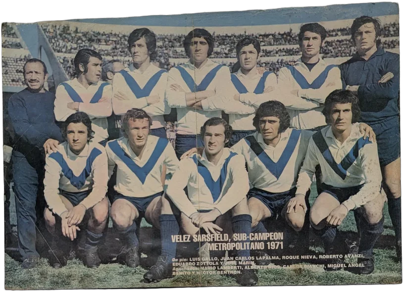 Vintage Cartel Vélez Sarsfield 1971 Subcampeón José Marín