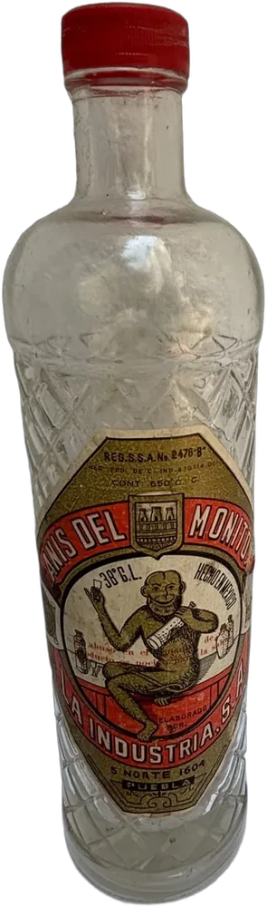 Antigua Botella Coleccionable Rara Anís Del Mono