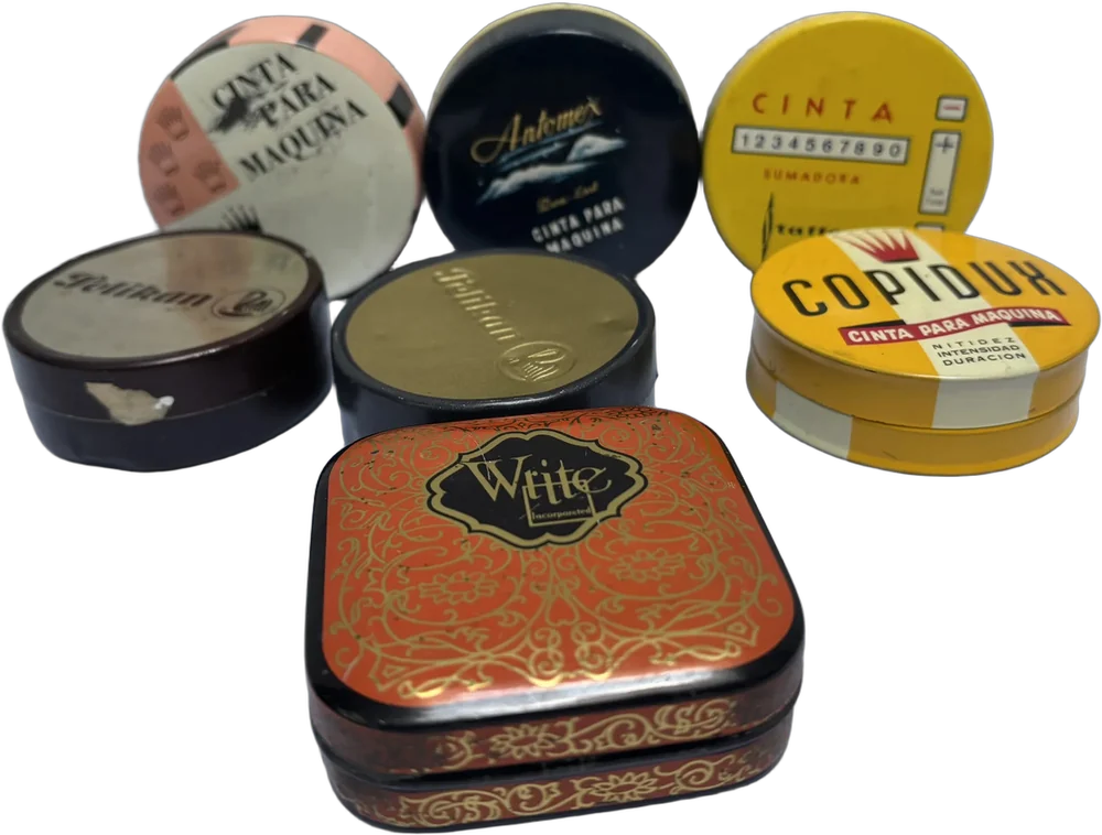 Colección Cajitas De Latas Cintas De Máquina De Escribir