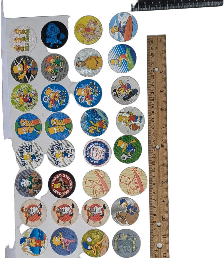 Vintage Lote De 32 Tazos Los Simpson - Sabritas — imagen 1