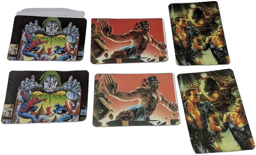 Antiguo Lote 6 Tarjetas Postales Romanticas Marvel Van Damme