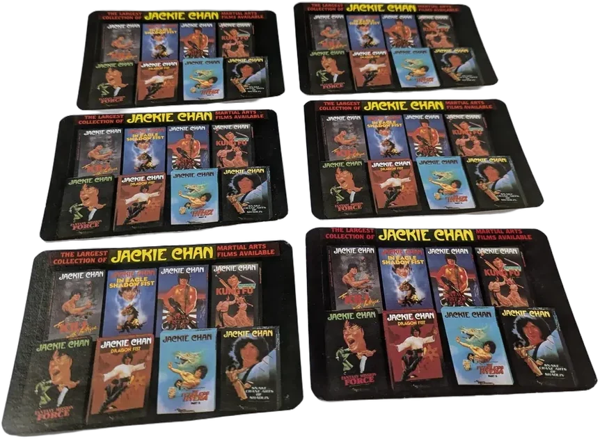 Vintage Lote De 6 Tarjetas Coleccionables Jackie Chan