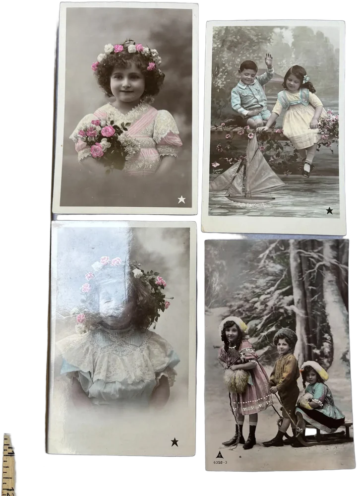 Colección Postales Antiguas Década 1910 Infancias Francia