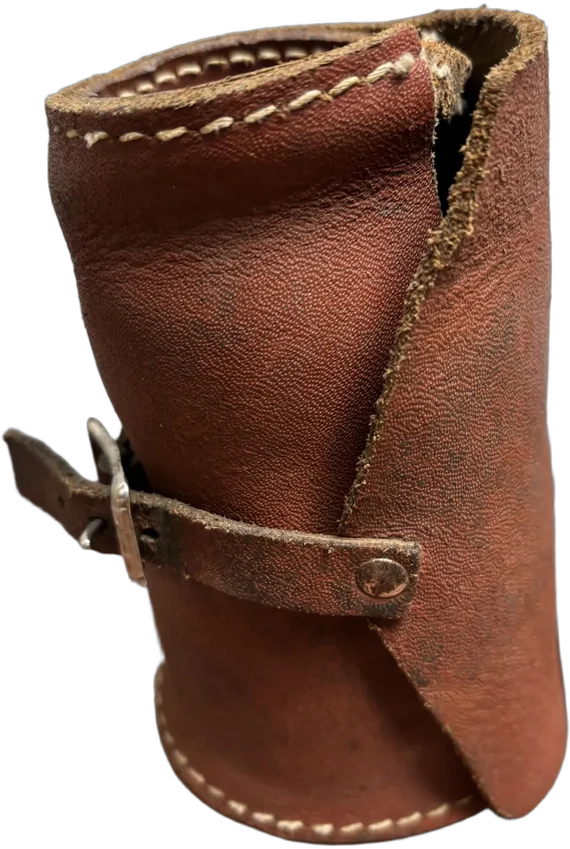 Antiguo Estuche De Cuero Para Herramientas (punzones) 13 Cm