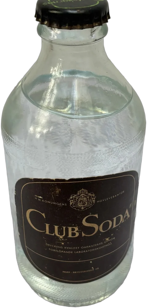Vintage Botella Vidrio Club Soda 80s Club Soda