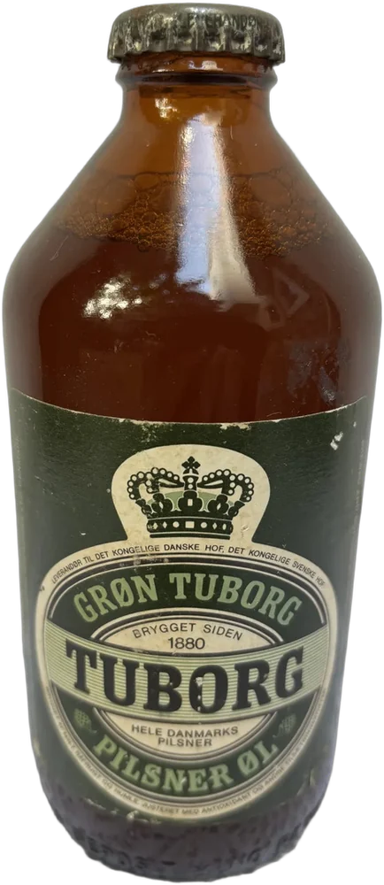 Botella De Vidrio Coleccionable Tuborg Ámbar