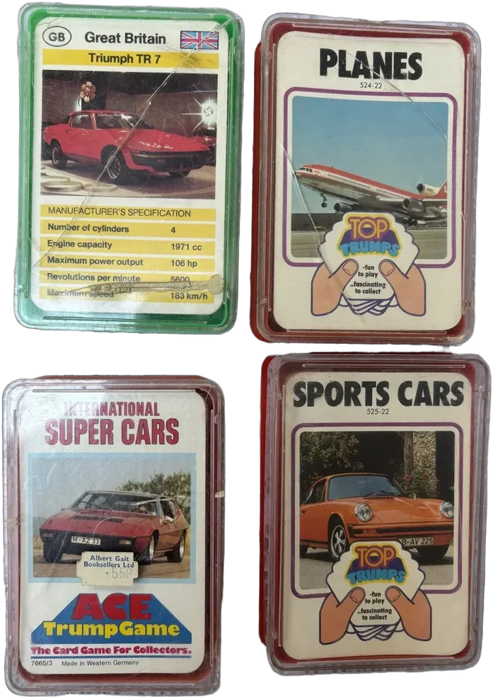 Vintage Cartas De Carros Deportivos Oferta Azul Claro Carro Inglés
