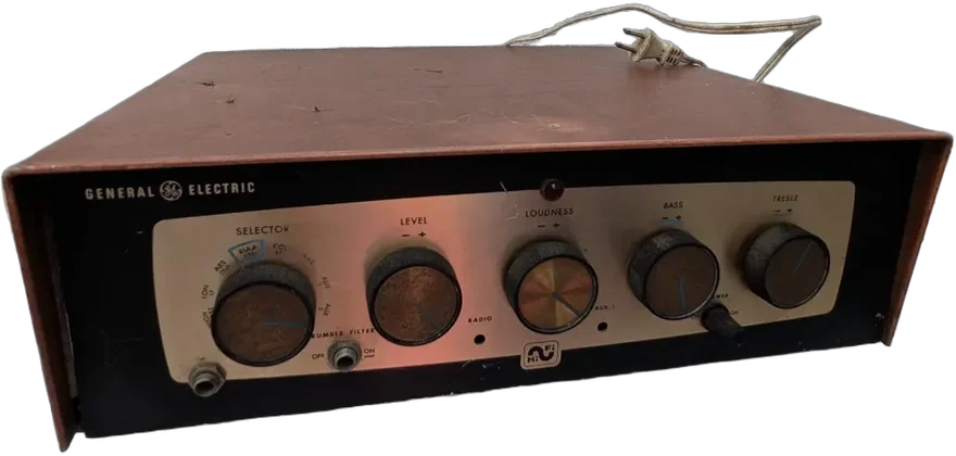 Antiguo Amplificador Valvular General Electric Pa-20monohifi Chocolate