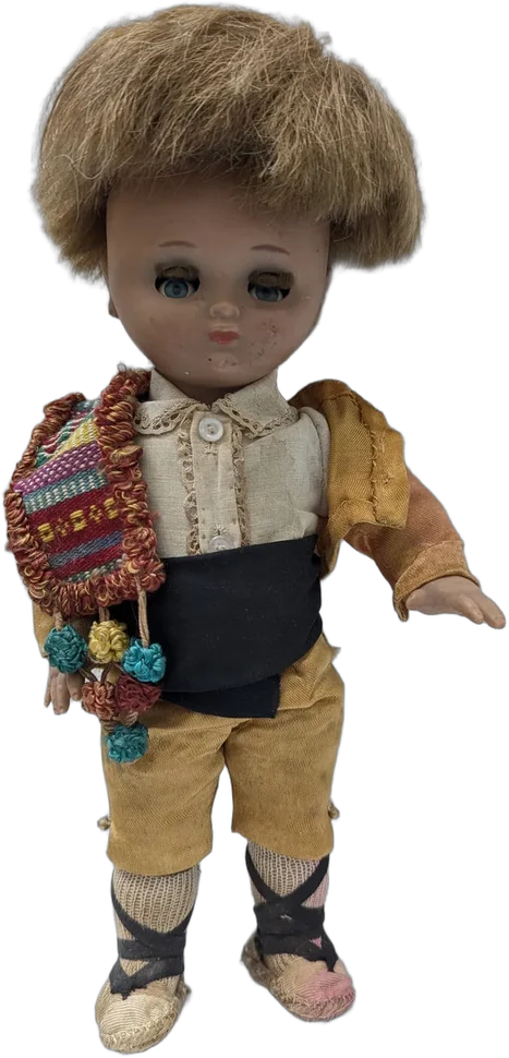 Antiguo Muñeco De Colección Indumentaria Regional Española