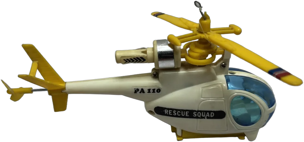 Vintage Juguete Helicóptero Taiwán 80s No Funciona Beige