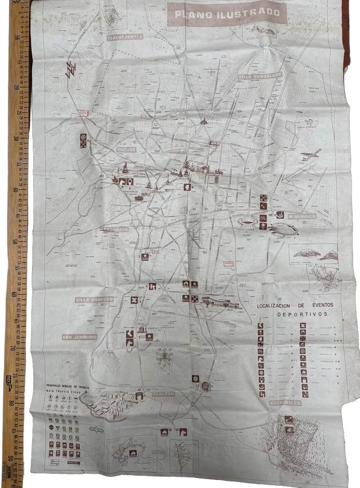 Mapa Urbano Ciudad De México 1968 Guía Roji