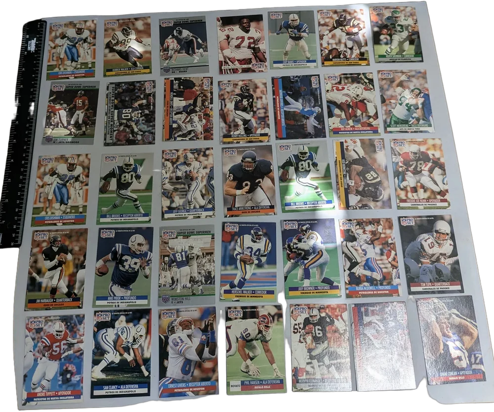 Vintage Lote 45 Tarjetas Futbol Americano Nfl Pro Set 1991