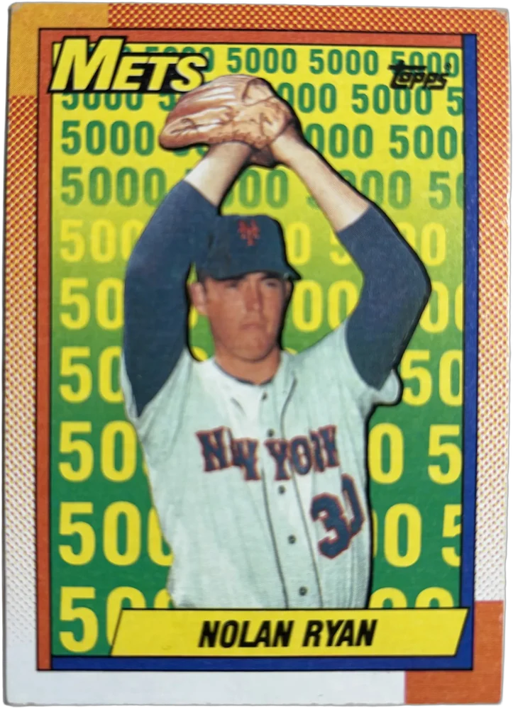 Tarjeta De Béisbol Nolan Ryan Mets Ny 1990 Topps