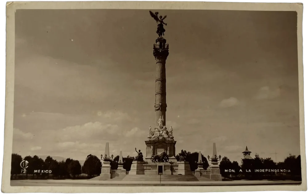 Antigua Postal Ángel De La Independencia Cdmx 1930