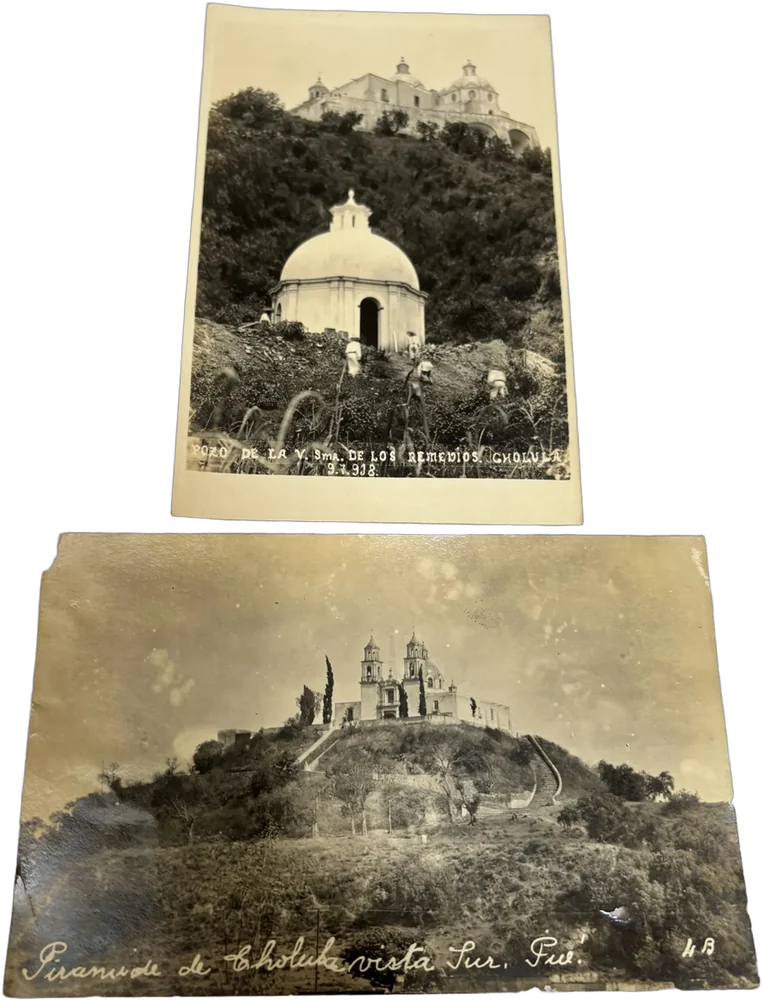 Antiguas Postales De Piarmide Cholula, Puebla 1918, 1922