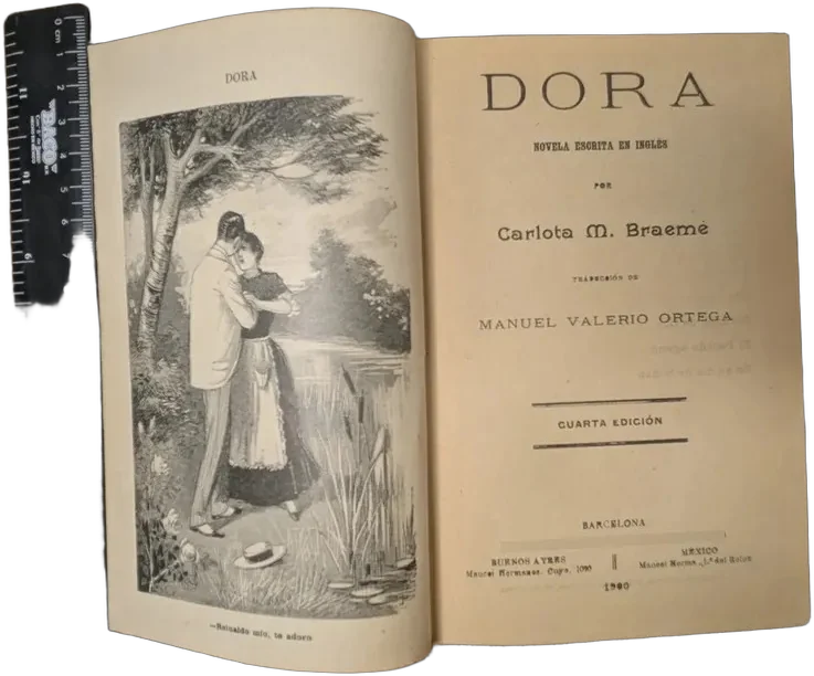 Antiguo Libro Dora De Carlota M Braeme Año 1900 Ilustrado